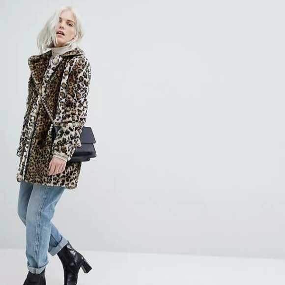 Leopard faux fur coat - Picture 8 of 10